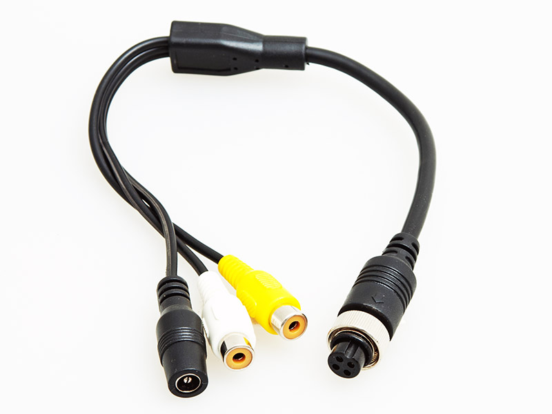 Câble adaptateur 4Pin Femelle vers RCA Femelle + jack alim femelle - Invocam