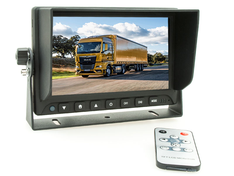 Zhiren de Voiture Système de caméra de recul 22,9 cm Moniteur Intégré DVR  Enregistreur avec Quatre Split Screen Kit de système de caméra de recul  pour Camion Van : : High-Tech