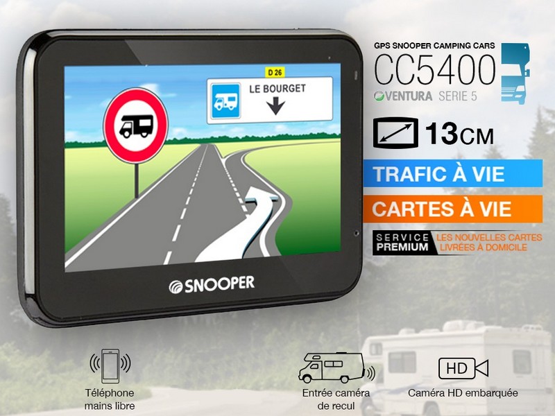 SNOOPER CC5400 GPS camping-car 5' - Invocam