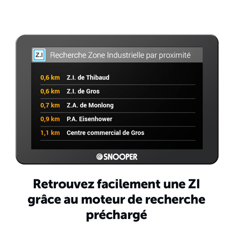 le Gps cartographie Snooper PL5200 pour poids lourds, un écran de 9 pouces, toutes les configurations indispensables