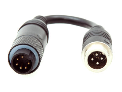 câble adaptateur 4 pin mâle vers 6 pin type waeco mâle, longueur environ 14cm